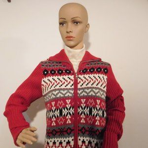 Covington Knit Light Zip-up Christmas Jacket, Women's Small (6-8)